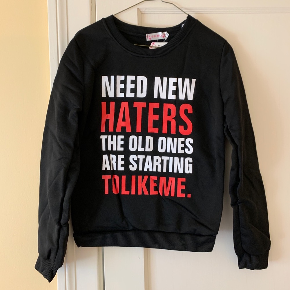 Haters crew neck sweatshirt long sleeve unisex